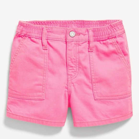 Old Navy Girls Elastic High Waisted Utility Jean Shorts SZ 8 NWT - Picture 4 of 7